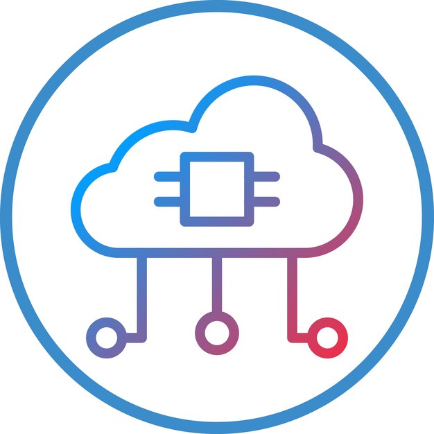 Cloud Computing Icon Style