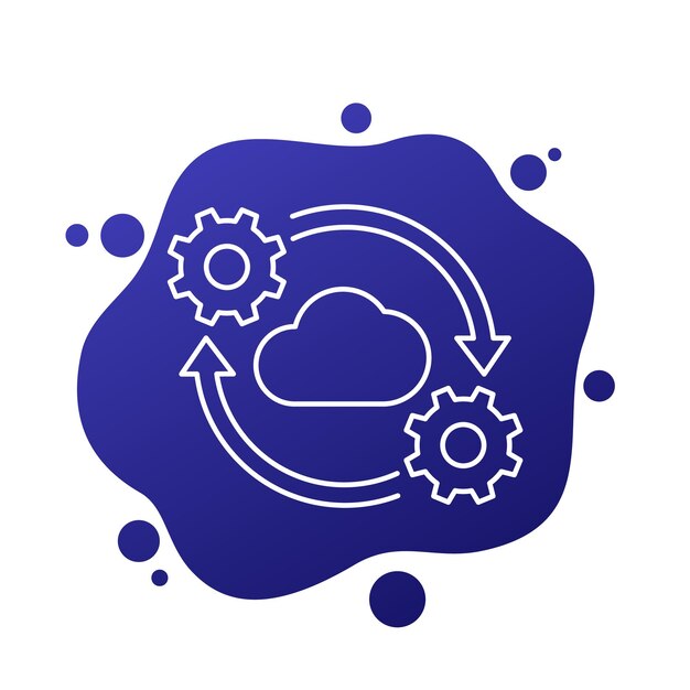 cloud computing line icon vector