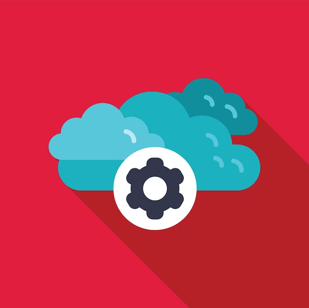Cloud computing settings with gear icon showing data storage management