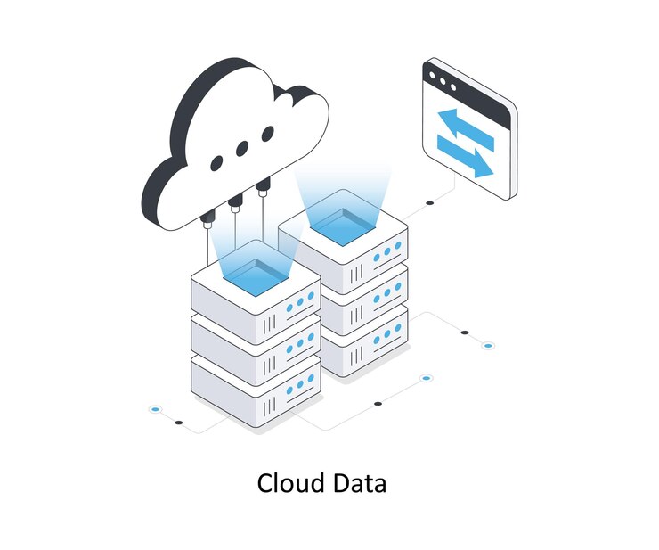 Vector cloud data isometric stock illustration eps file stock illustration