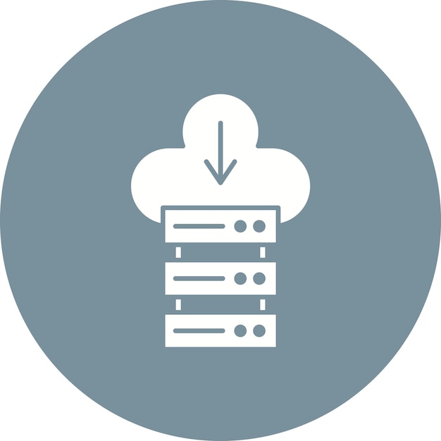 cloud database icon vector image can be used for web hosting