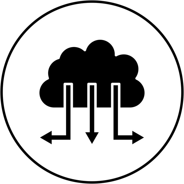 Cloud Distribution icon vector image Can be used for Networking and Data Sharing