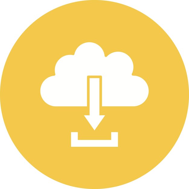 cloud download icon vector image can be used for cloud computing