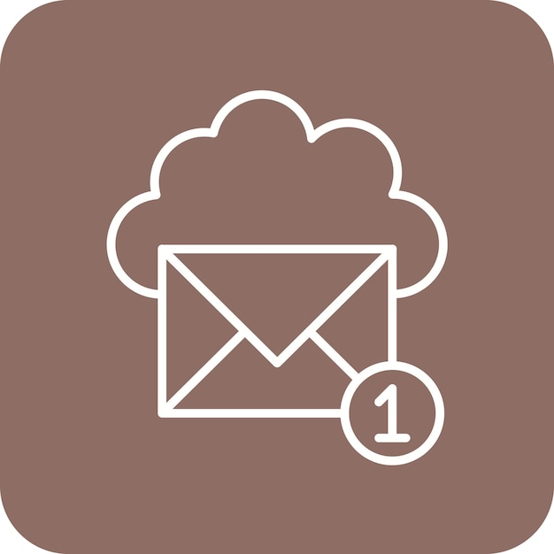 Cloud Email icon vector image Can be used for Cloud Computing