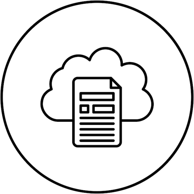 cloud file icon vector image can be used for networking and data sharing