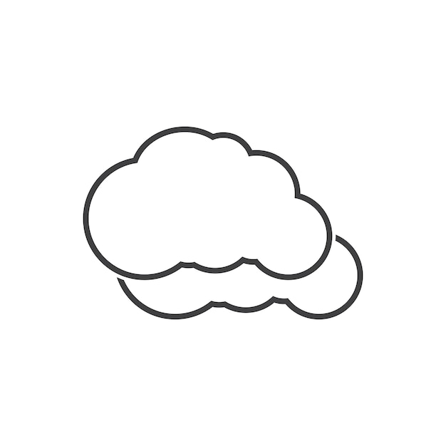 Cloud illustration logo icon vector flat design