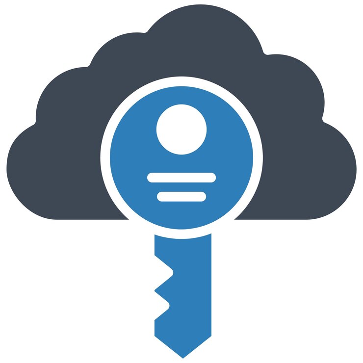 Vector cloud key vector illustration style