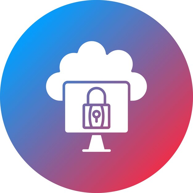 cloud protection icon vector image can be used for cloud computing