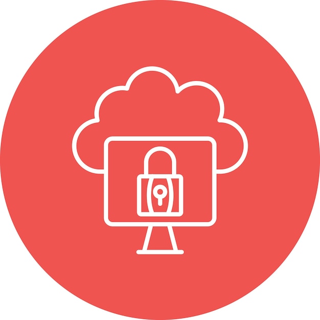 cloud protection icon vector image can be used for cloud computing