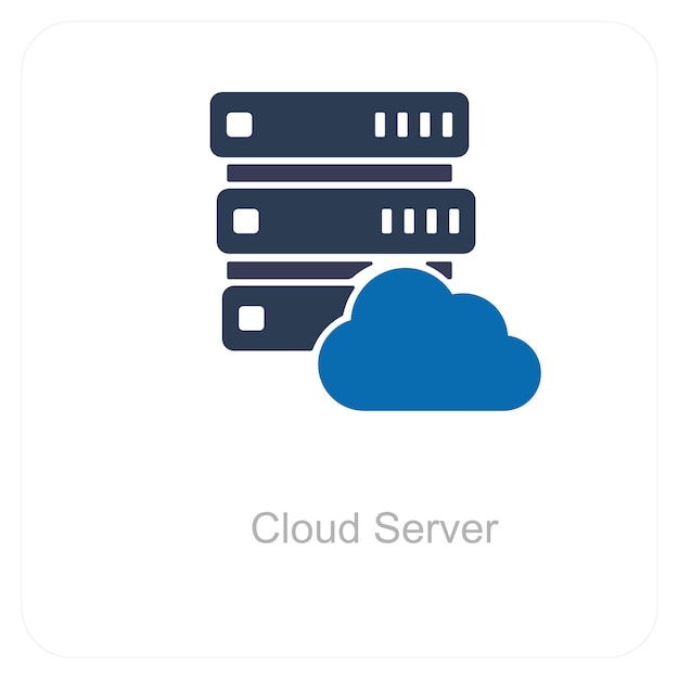 cloud server and icon concept