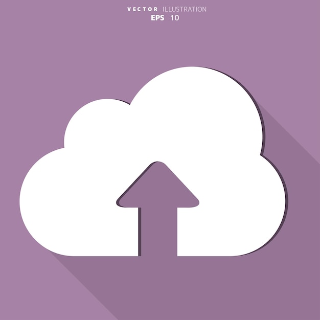 Cloud upload application web icon