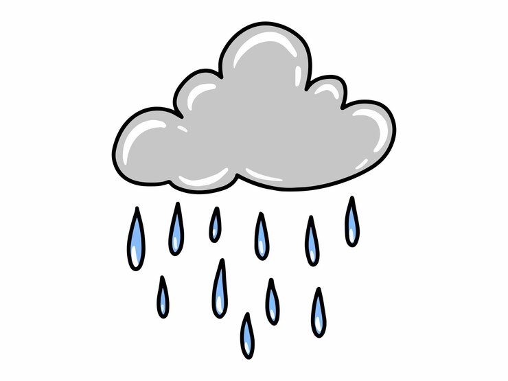 Vector cloud with heart illustration