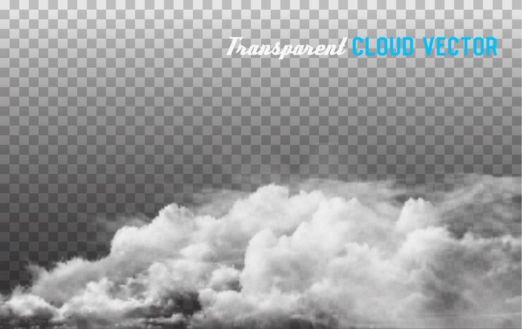 Vector clouds vector on transparent background