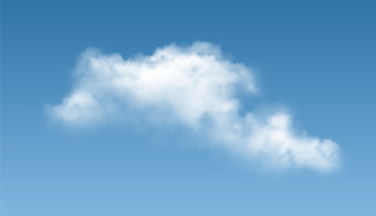 Vector cloudscape whit cloud at blue sky