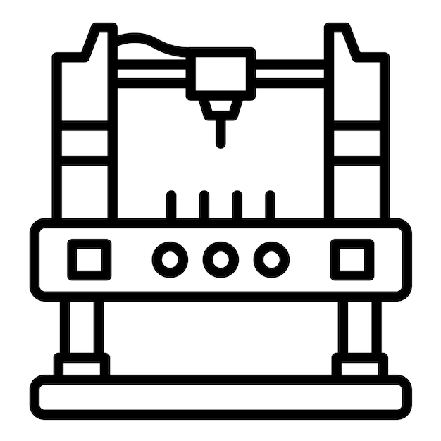 Cnc Machine vector icon Can be used for Printing iconset