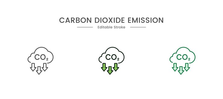 Co2 emission icon vector illustration