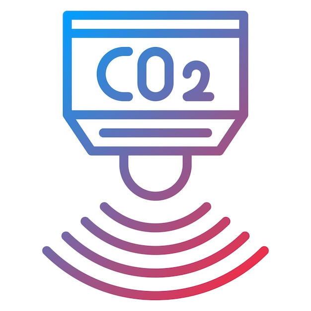 co2 sensor icon vector image can be used for sensors