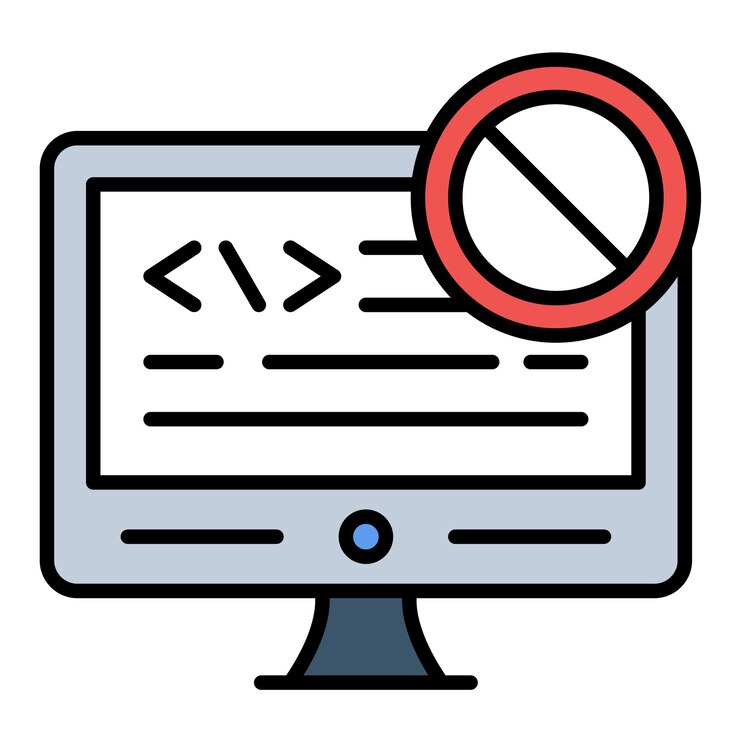 Vector code block flat illustration