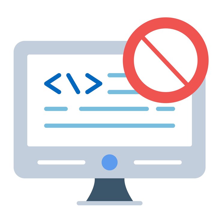 Vector code block flat illustration