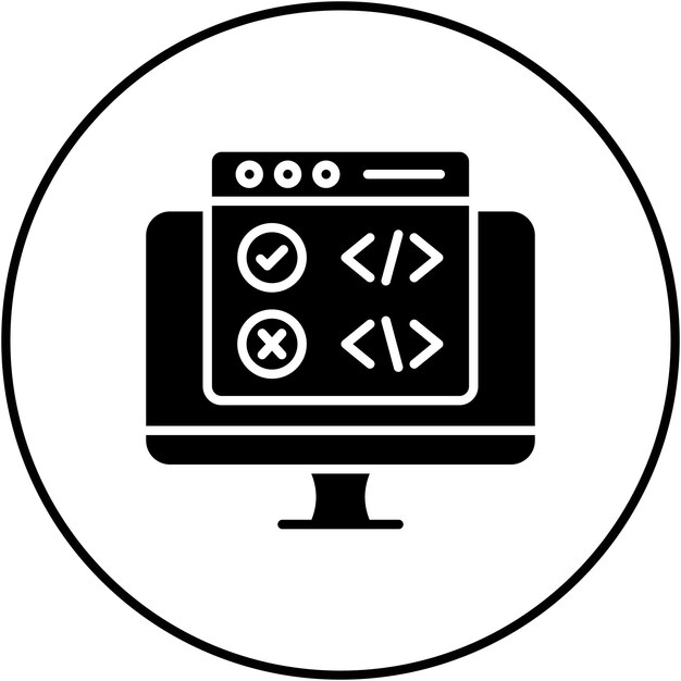 code correction icon vector image can be used for computer programming