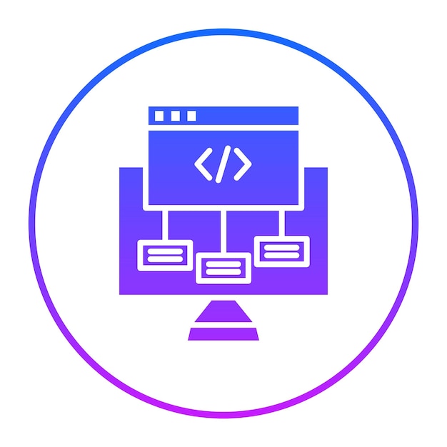 code framework vector illustration