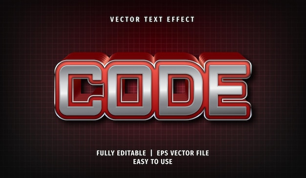 code text effect, editable text style