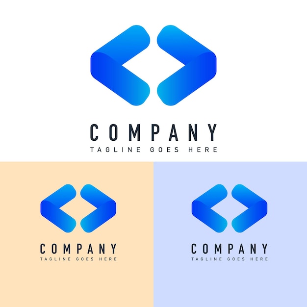 Coder Logo Template Business corporate sign vector Digital code logo Coding vector icon