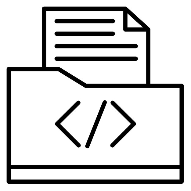 coding folder vector illustration style