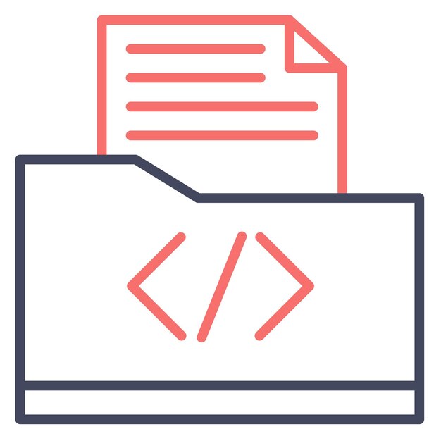coding folder vector illustration style