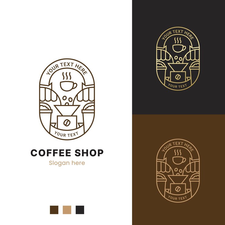 Vector coffee shop logo vector