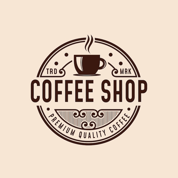 Vector coffee vintage logo design isnpiration for coffee shop