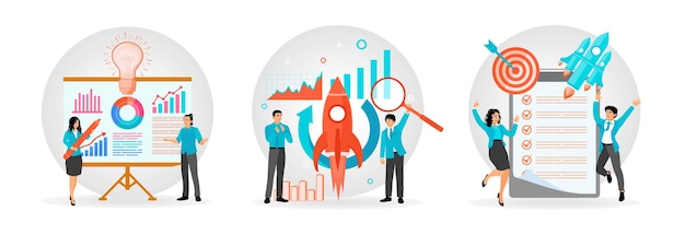 Collaborates on Data Analysis Business Growth and Innovation Celebrating Target Achievement