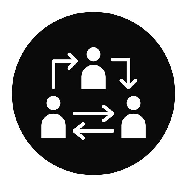 collaboration icon vector image can be used for business analytics