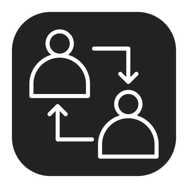 collaboration icon vector image can be used for headhunting