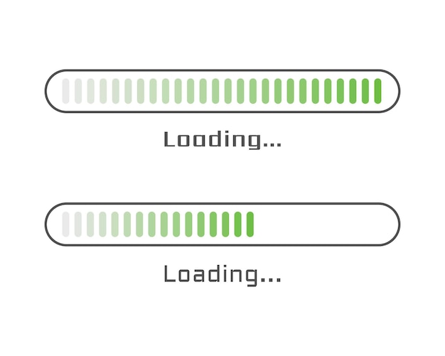 Collection Loading bar status icon Vector loaded icons Download progress Donload or Upload