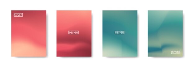 Collection of beautiful colorful abstract gradient backgrounds for poster flyer banner templates