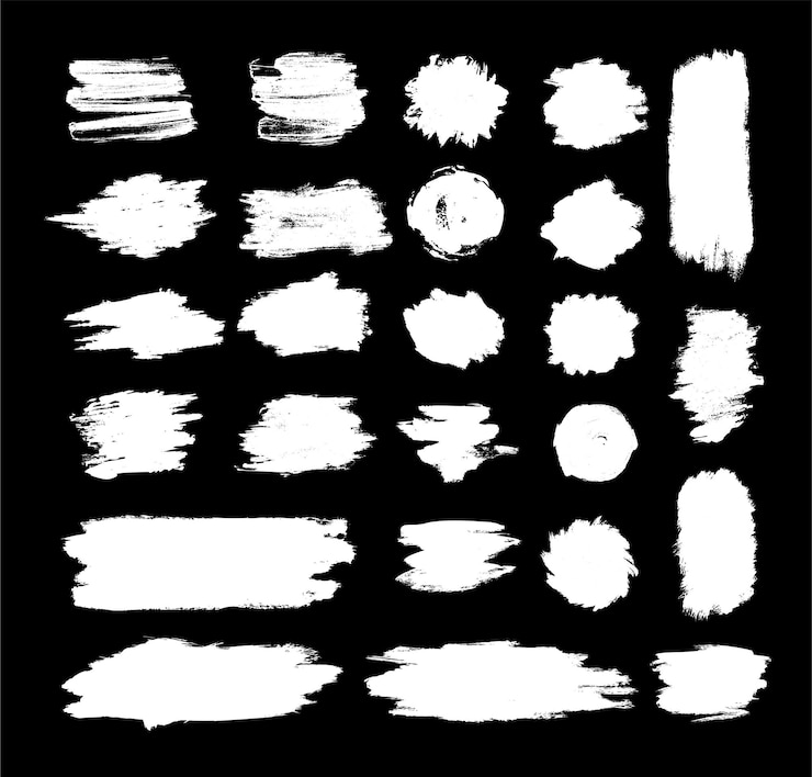Vector collection of blots grunge textures and spots