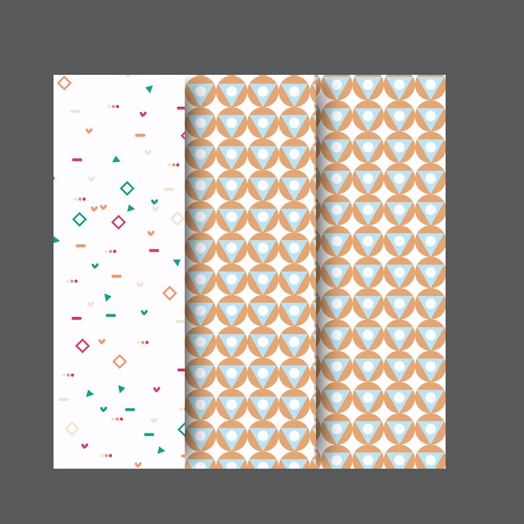Vector collection of bright vector seamless colorful patterns vintage design trendy retro funky backgrou