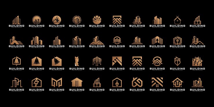 collection of building logo designs home architecture offices roofs houses and real estate