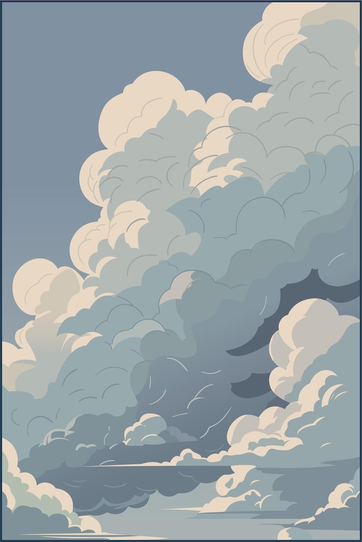 Vector collection of cloud illustrations vector set of cartoon clouds in flat design cloud sky