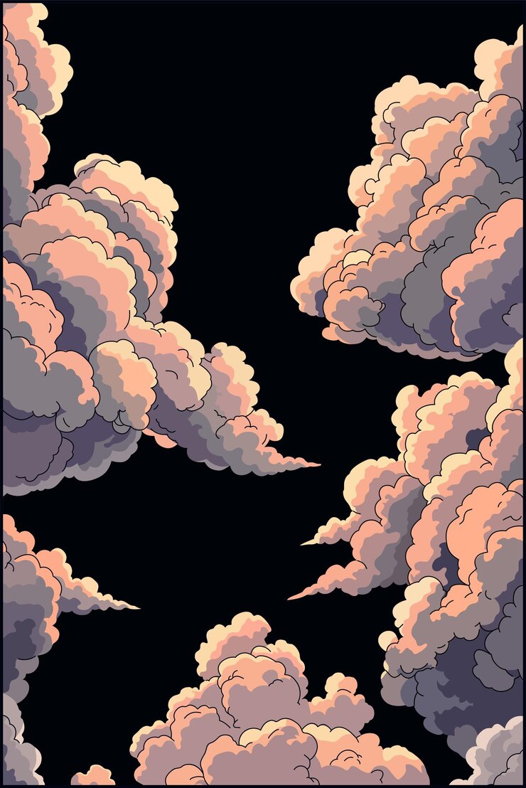 Vector collection of cloud illustrations vector set of cartoon clouds in flat design cloud sky