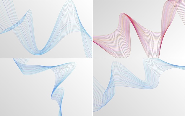 collection of geometric minimal lines pattern set