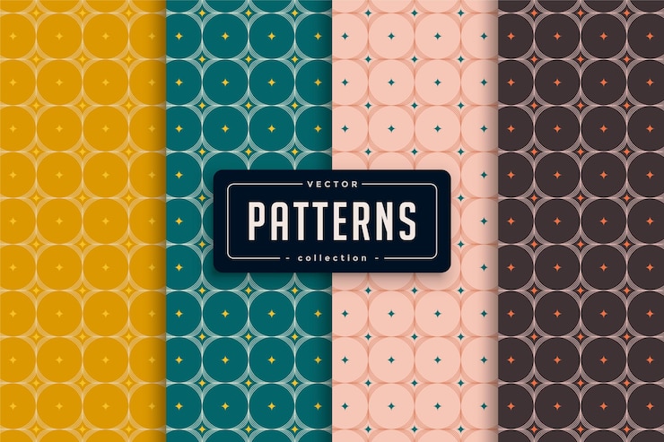 Collection of geometric seamless patterns