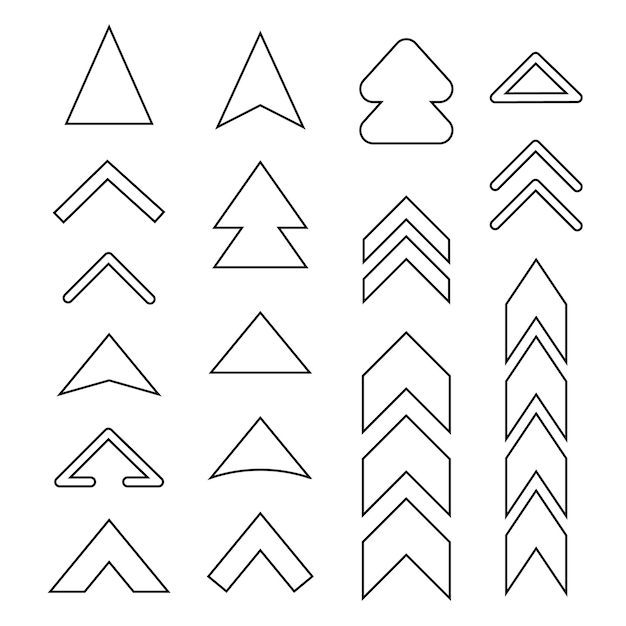 Collection of outline arrows