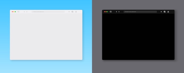 collection of web browser window template