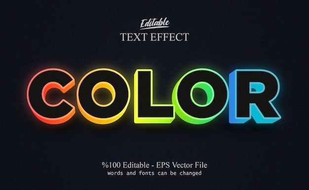 Color Editable Text Effect