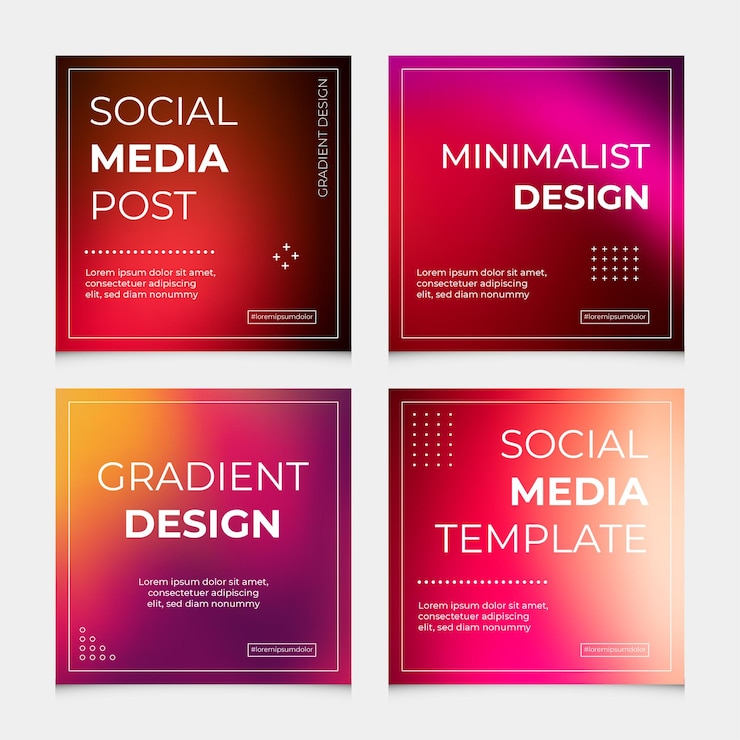 Vector colorful abstract gradient neon lights