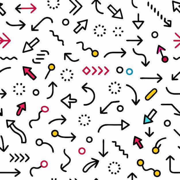 Colorful Arrows Seamless Pattern Design