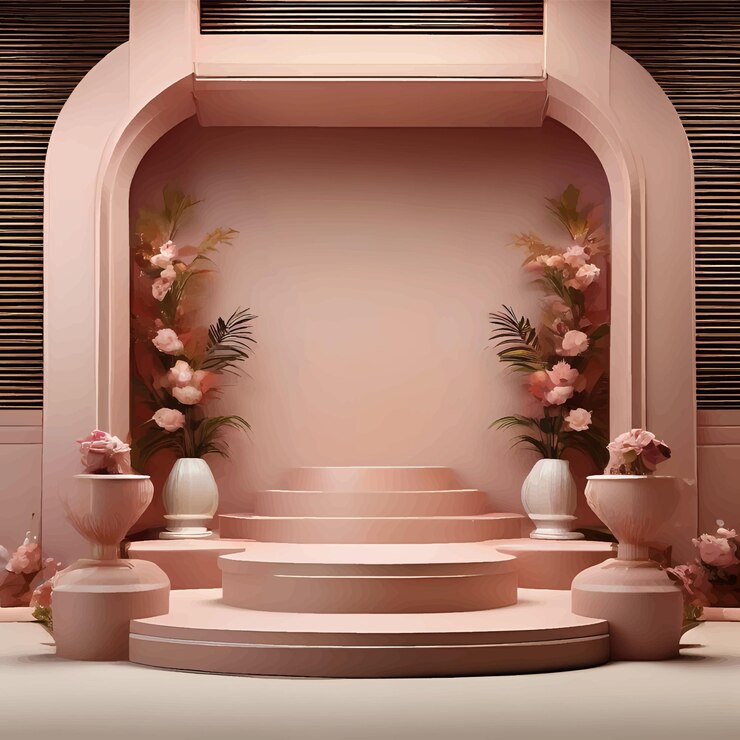 colorful background 3d podium