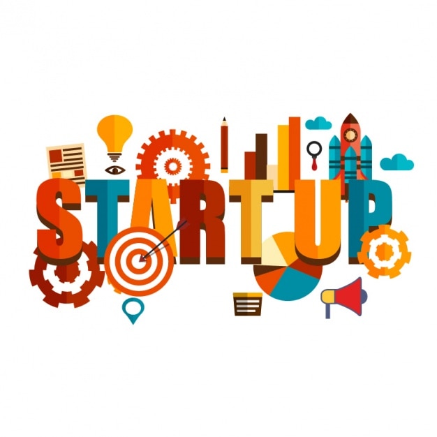 Vector colorful background with variety of business items